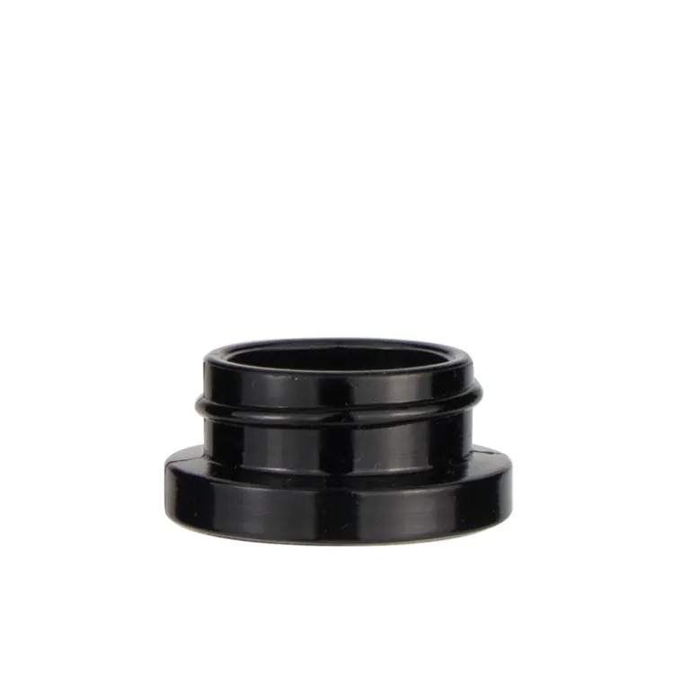 Luxury 5ml 10ml Black Glass Jar Wax Oil Storage Wide Mouth Bottle Uv Proof Concentrate Container With Screw Child Proof Lid