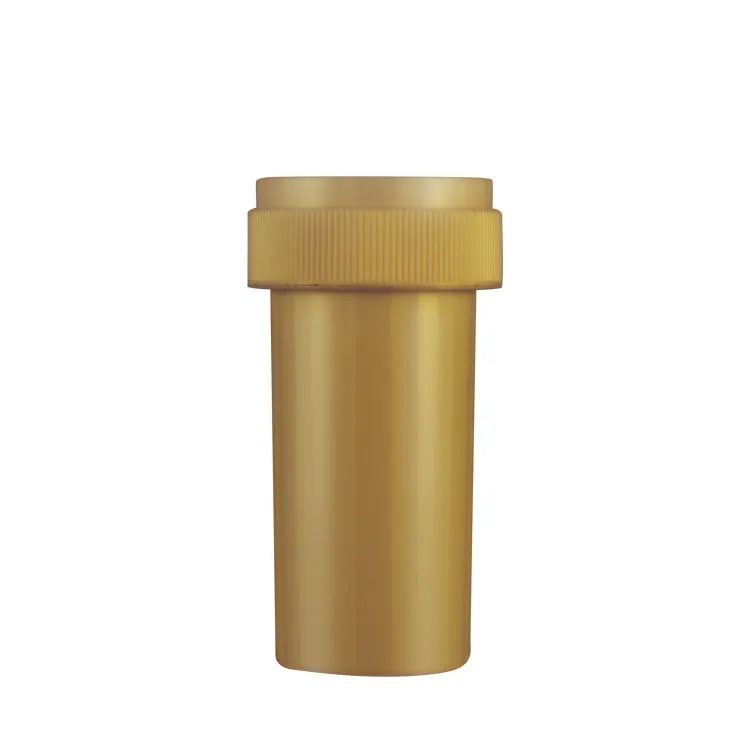 Child proof resistant pop top plastic pill bottle jar with child proof squeeze cap