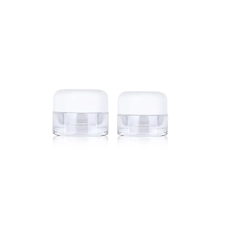 3ml 5ml 7ml 9ml Clear childproof empty round small glass concentrate jar straight base with child resistant crc lid