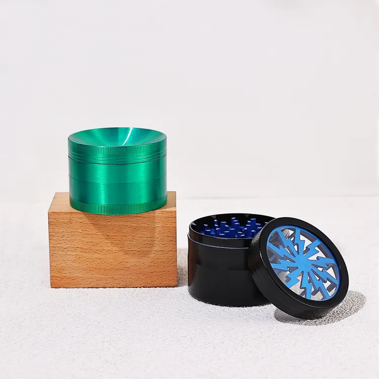 4 layers 63mm smoking Custom logo flower spices grinder mechanical custom Zinc alloy metal grinders