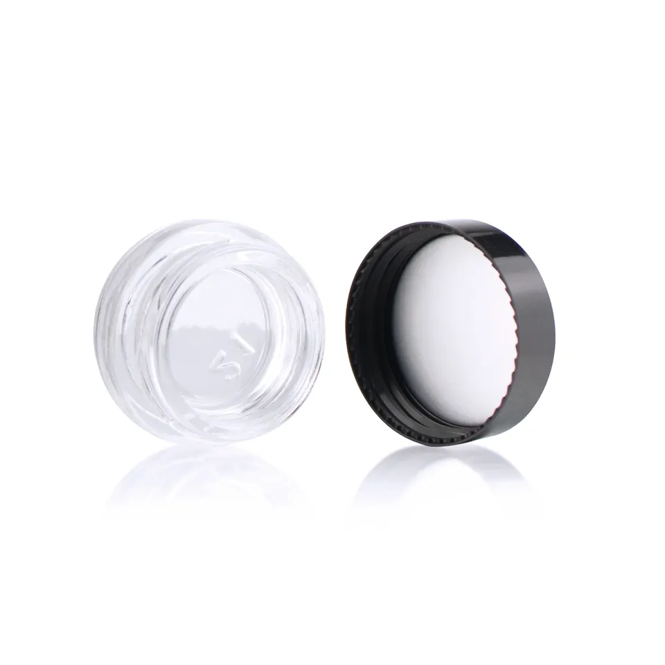 3g 5g 7g Wholesale empty crc concentrate jar eye cream cosmetic flower stash jars smell proof glass jar with child resistant cap