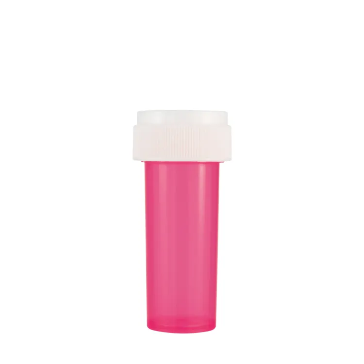 Translucent Squeeze Vials Plastic Bottles Pop Top Up Lids Plastic Containers with Hinged cap