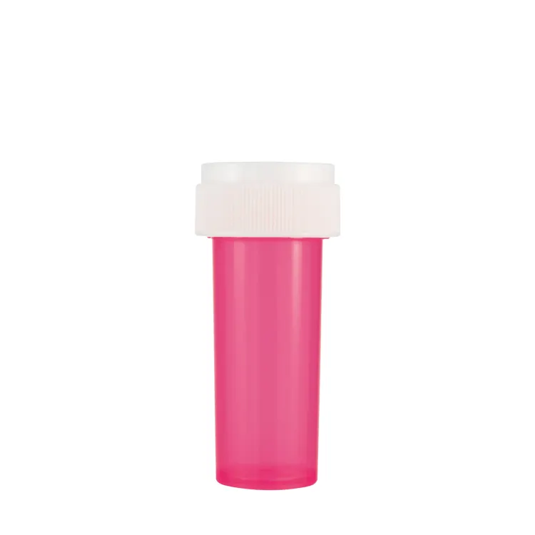 Custom 13 19 30 60 90 120 Dram Round Shaped Plastic Tube Child Resistant Container Tube With Childproof Screw Cap