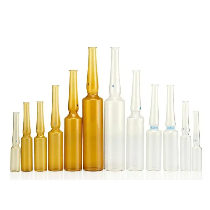 1ml 2ml 3ml 5ml 10ml 20ml amber clear pharmaceutical glass bottles ampoule bottle for injections