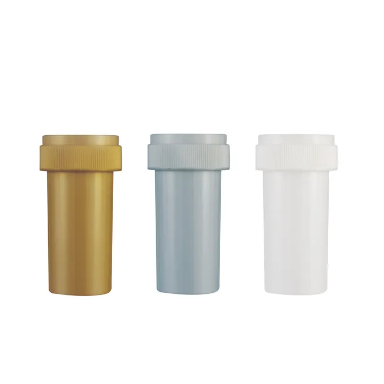 Translucent Squeeze Vials Plastic Bottles Pop Top Up Lids Plastic Containers with Hinged cap