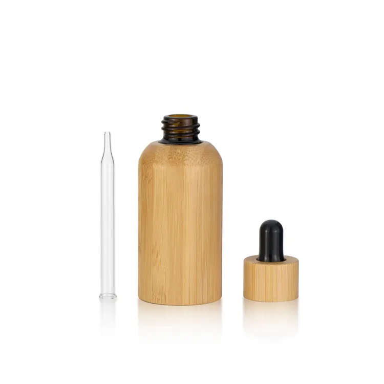 30ml 50ml white gradient dropper lid essential oil glass dropper bottle with silver cap for cosmetics