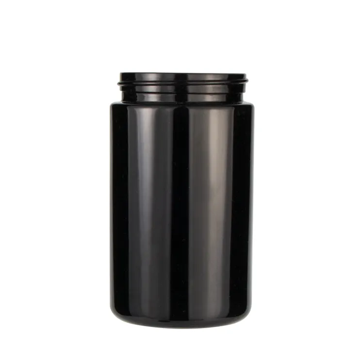 Custom logo dark violet glass jar wide mouth airtight container smell proof coffee beans black uv proof glass jar