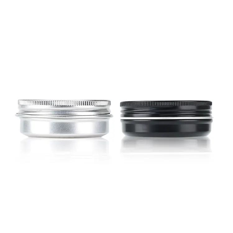 Empty round round metal tin aluminum cosmetics tin can 5ml 10ml 20ml 110ml 150ml black silver green purple aluminum jar