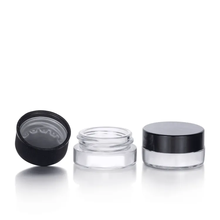 Wholesale empty round face eye cream jar OEM cream storage container cosmetic glass jars and lids