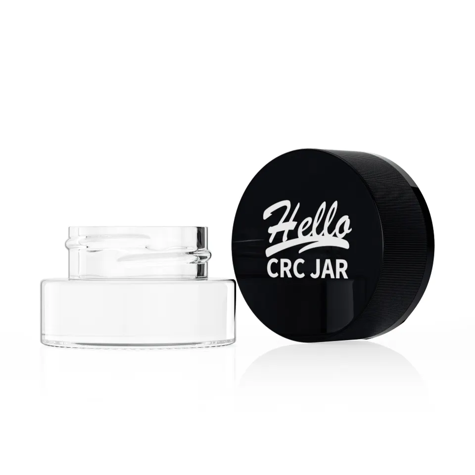 5ml 7ml Small Mini child resistant square triangle jar black jar cosmetic eye cream child proof concentrate container packaging