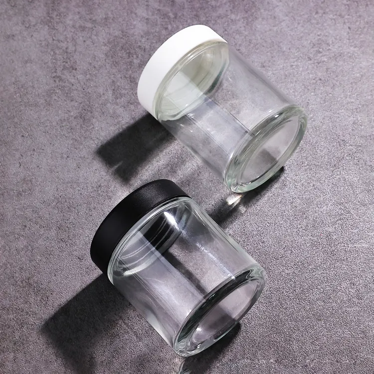 1oz 2oz 3oz 4oz custom printing logo child proof glass jar airtight container glass jar with child resistant cap