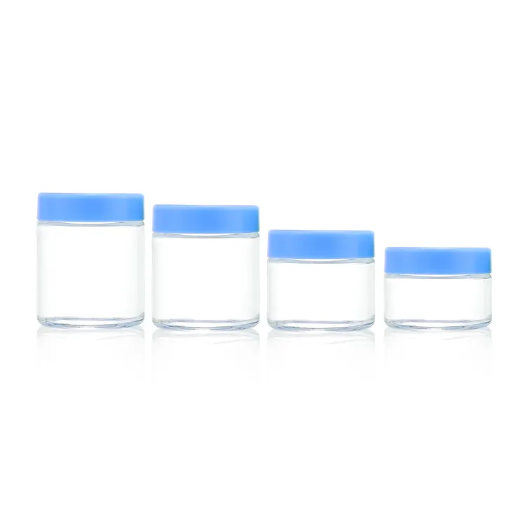 1 oz 2 oz 3 oz 4oz glass jar with colour plastic lids child proof 3.5 gram glass jars containers OEM label LOGO