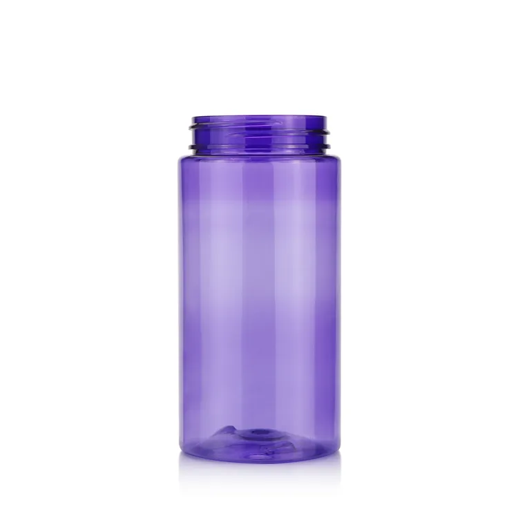 Latest airtight child resistant plastic jar cosmetic cream empty round colorful eco-friendly PET plastic jars with CRC cap