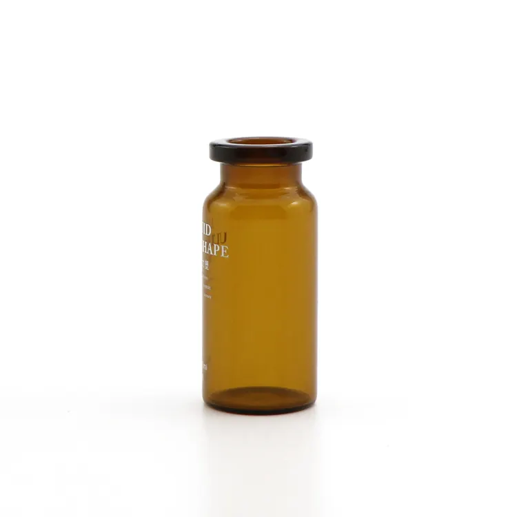 High quality glass bottles medicine vials clear amber tubular glass vial with flip top cap