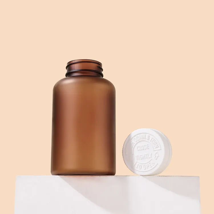 Custom printing logo 400cc 1000ml plastic medicine bottle for pills food grade capsule plastic candy pill bottle with screw cap