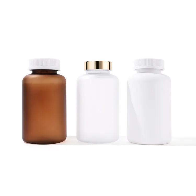 Plastic Pill Bottles 300 400ml PET Pharmaceutical Capsule Pill Bottle Medicine Vitamin Supplement Bottle Container