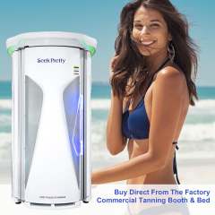 Vertical UVA UVB Sun Bed Stand Up Booths Tanning Beds Sun Capsule Indoor Tanning Machine