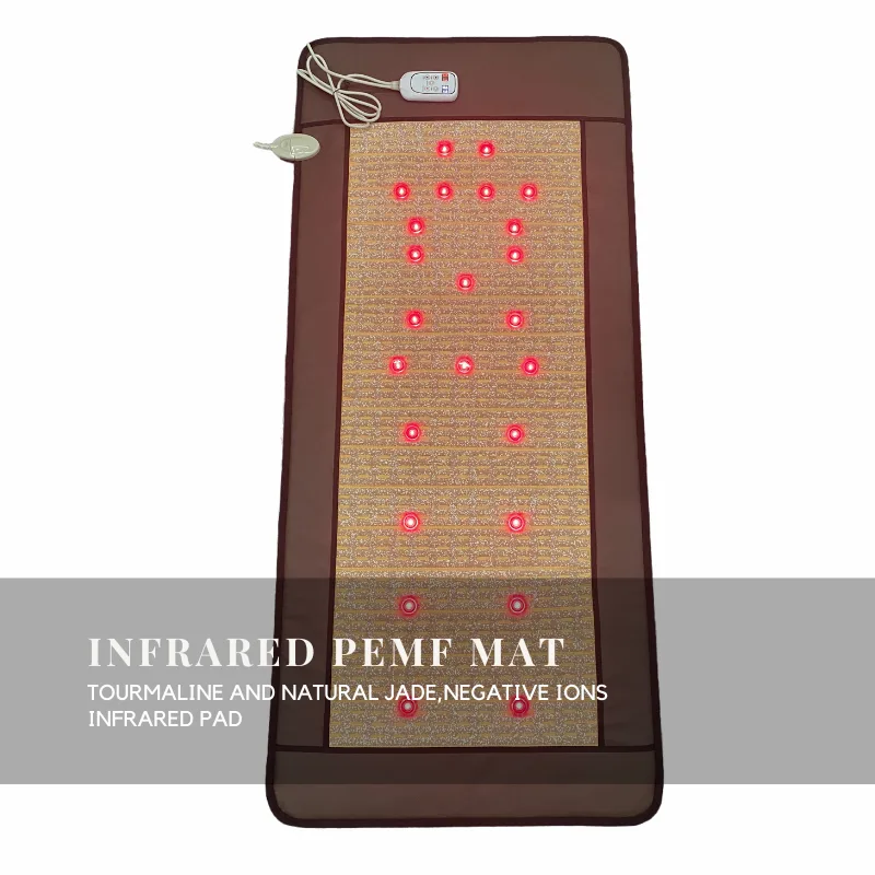 Infrared PEMF Mat Tourmaline and Natural Jade Negative Ions Infrared Pad,Adjustable Timer & Temperature