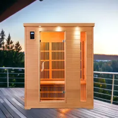 Custom Low EMF Outdoor 3 Person Infrared Sauna Spa