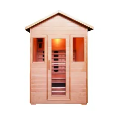 Easy Assemble Outdoor Low EMF Far Infrared Sauna 3 Persons