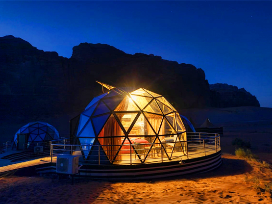 geodesic glass dome tent 