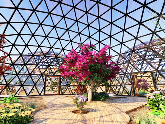 geodesic glass dome tent 