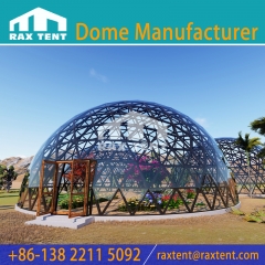 15M Big Geodesic Glass Dome Tent with Aluminum Alloy Frame and Tempered Glass for Greenhouse and Event at Low Factory Price