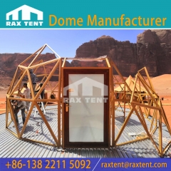 Glass dome tent geodesic glass dome house for luxury camp and hotel room house in Jordan