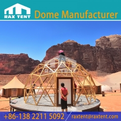 Glass dome tent geodesic glass dome house for luxury camp and hotel room house in Jordan