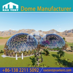 15M Big Geodesic Glass Dome Tent with Aluminum Alloy Frame and Tempered Glass for Greenhouse and Event at Low Factory Price