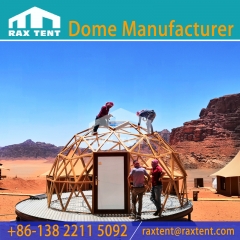 Glass dome tent geodesic glass dome house for luxury camp and hotel room house in Jordan