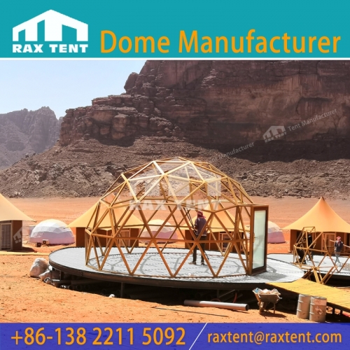 Glass dome tent geodesic glass dome house for luxury camp and hotel room house in Jordan