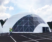 dome tent glass