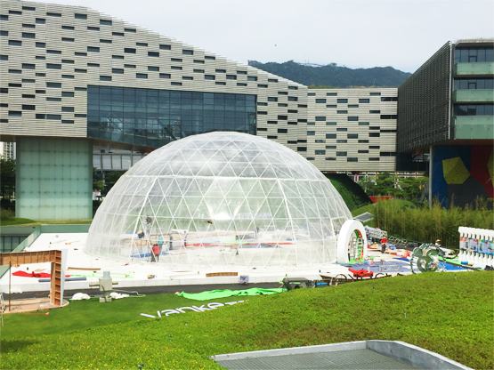 geodesic glass dome tent 