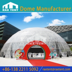 Raxtent 30M Geodesic Big Dome Tent with Transparent PVC Cover Dome Tent for Event and Celebration