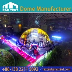 Raxtent 30M Geodesic Big Dome Tent with Transparent PVC Cover Dome Tent for Event and Celebration