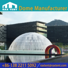 Raxtent 30M Geodesic Big Dome Tent with Transparent PVC Cover Dome Tent for Event and Celebration