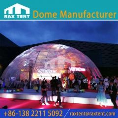 Raxtent 30M Geodesic Big Dome Tent with Transparent PVC Cover Dome Tent for Event and Celebration