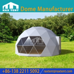 6M/7M geodesic dome tent with skylight outdoor dome house for for luxury glamping and family resort