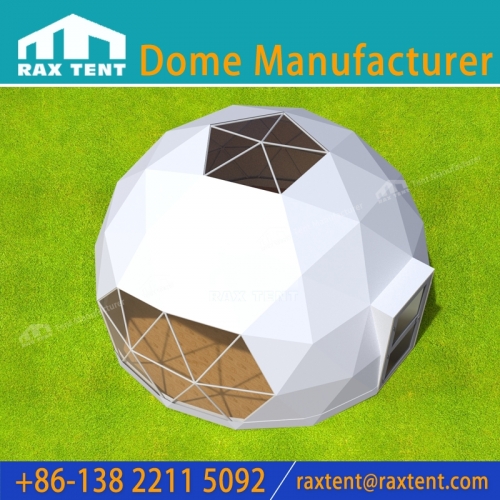 6M/7M geodesic dome tent with skylight outdoor dome house for for luxury glamping and family resort