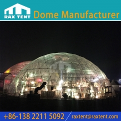 30M/40M/50M Geodesic Dome Tent for Corona Musical Festival Show and Big Event Party Dome Tent with Transparent PVC Fabric