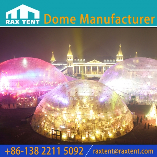 30M/40M/50M Geodesic Dome Tent for Corona Musical Festival Show and Big Event Party Dome Tent with Transparent PVC Fabric
