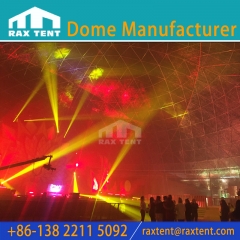 30M/40M/50M Geodesic Dome Tent for Corona Musical Festival Show and Big Event Party Dome Tent with Transparent PVC Fabric