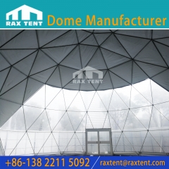 Raxtent 15M Geodesic Dome Tent and Marquee Tent with Tunnel and Flooring System for Event and Office