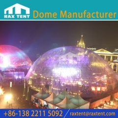 30M/40M/50M Geodesic Dome Tent for Corona Musical Festival Show and Big Event Party Dome Tent with Transparent PVC Fabric