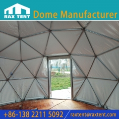 Raxtent 15M Geodesic Dome Tent and Marquee Tent with Tunnel and Flooring System for Event and Office