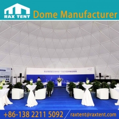 Cheap 20M Geodesic Dome Tent with Transparent and White PVC fabric for Events and Party and Meeting Hot Sale