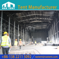 Toppest 14M Side Height Event Tent Marquee Tent with aluminum Frame and Black PVC Cover For VIVO Brand Event Conference