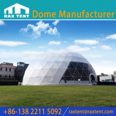 Cheap 20M Geodesic Dome Tent with Transparent and White PVC fabric for Events and Party and Meeting Hot Sale