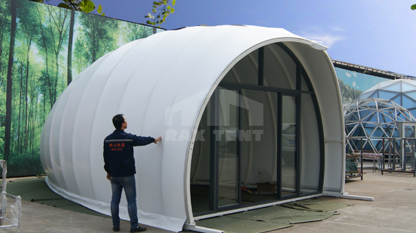 shell shape hotel tent